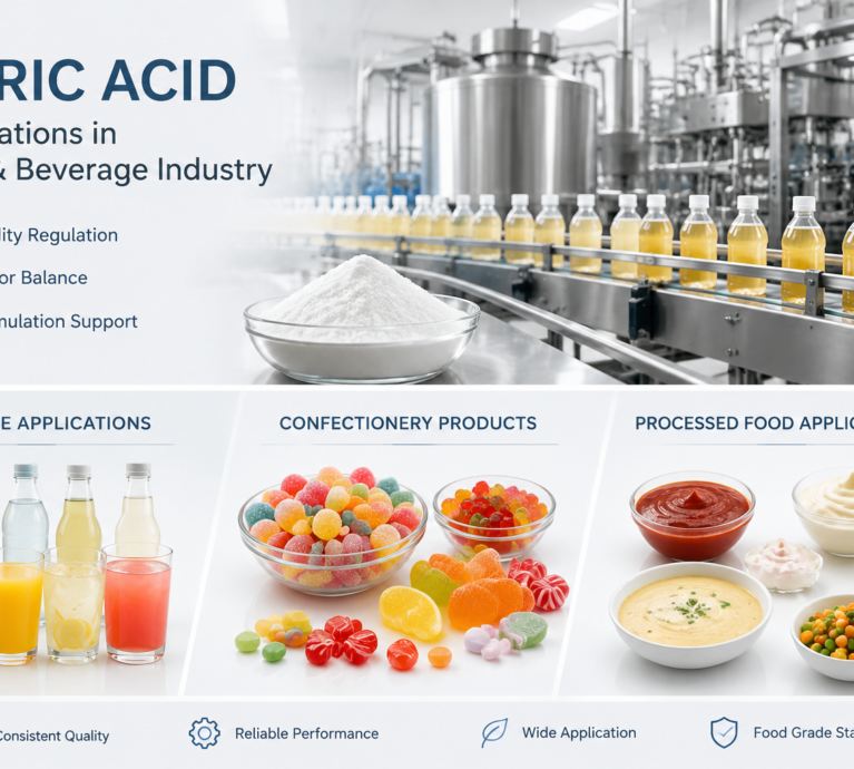 Citric acid applications in food and beverage manufacturing