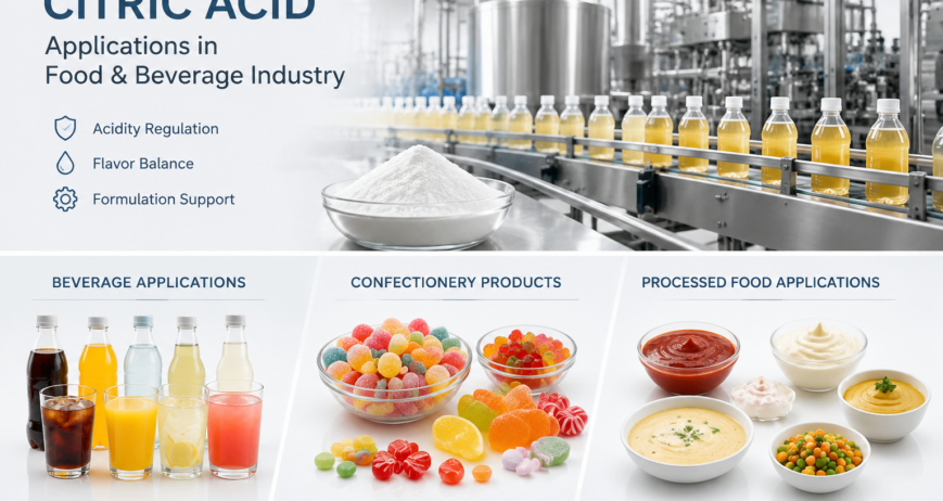 Citric acid applications in food and beverage manufacturing