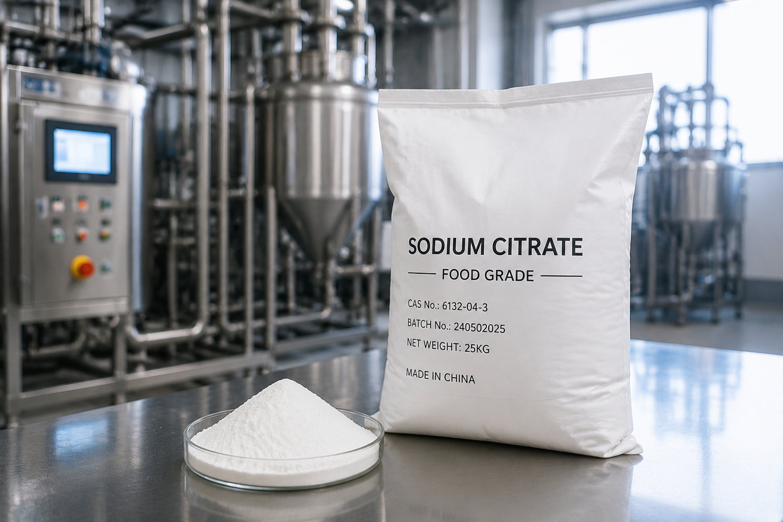 What is sodium citrate and how it is produced from citric acid