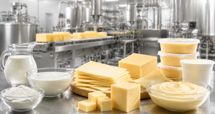 Sodium citrate applications in dairy manufacturing with processed cheese and dairy products