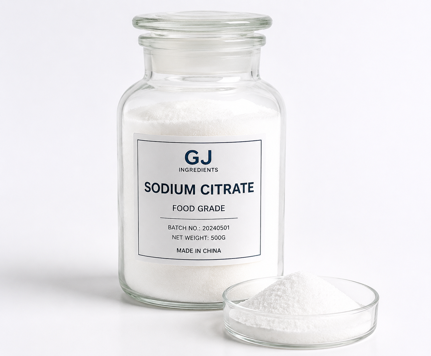 Food grade sodium citrate powder ingredient product