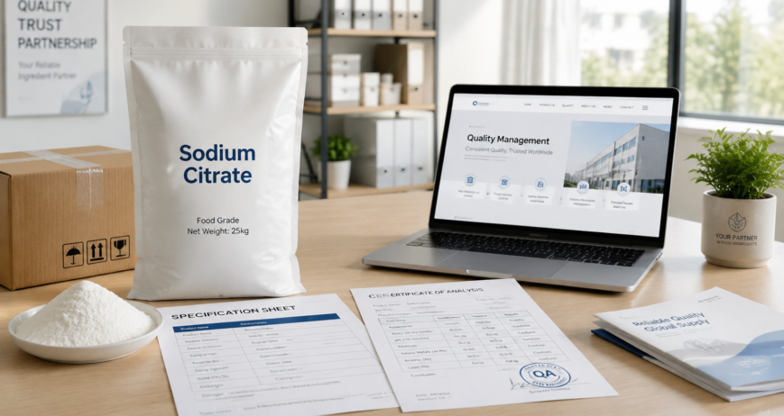 Food grade sodium citrate specification guide with quality documents