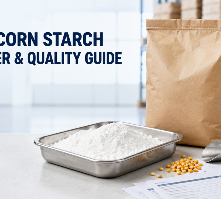 Bulk corn starch supplier quality and specification evaluation