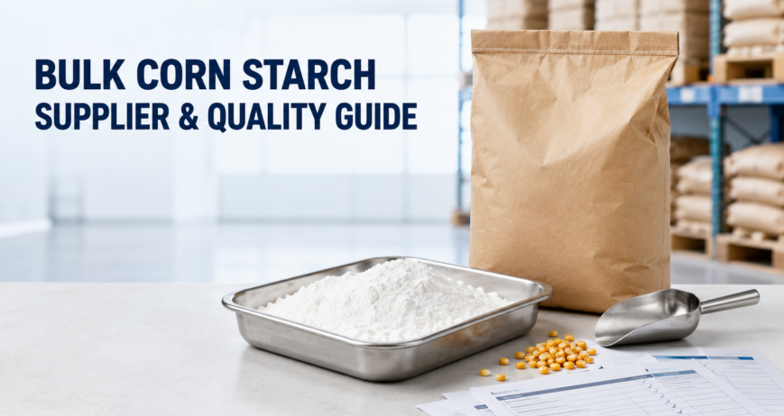 Bulk corn starch supplier quality and specification evaluation