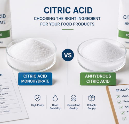 Citric acid monohydrate vs anhydrous citric acid comparison for food manufacturers