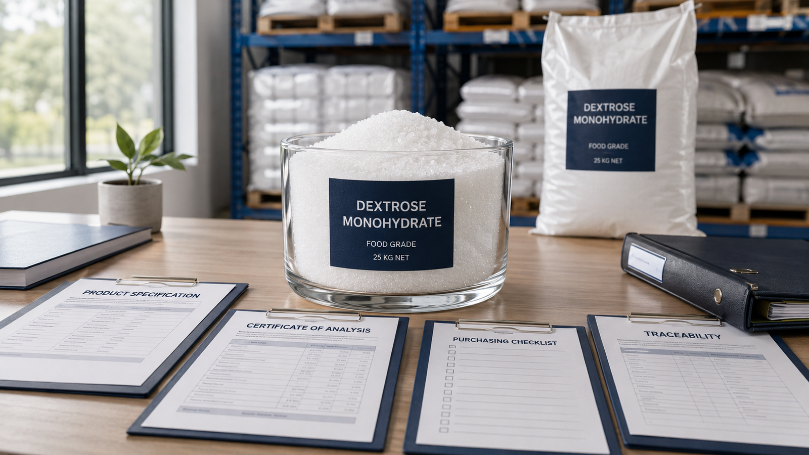 Dextrose monohydrate supplier evaluation for bulk food ingredient purchasing