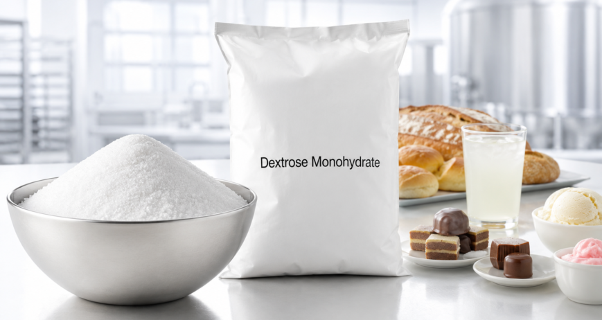 Dextrose monohydrate uses in food manufacturing applications