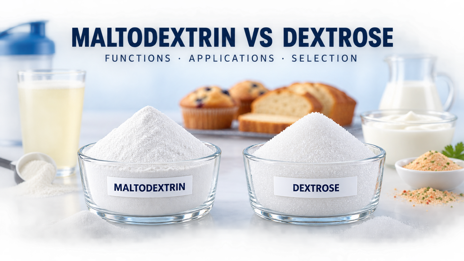 Maltodextrin vs dextrose comparison for food manufacturing