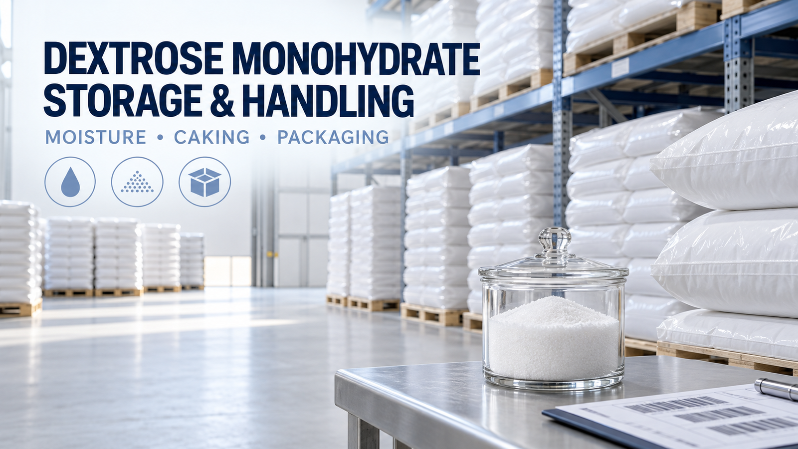 Dextrose monohydrate storage and handling guide for food manufacturers