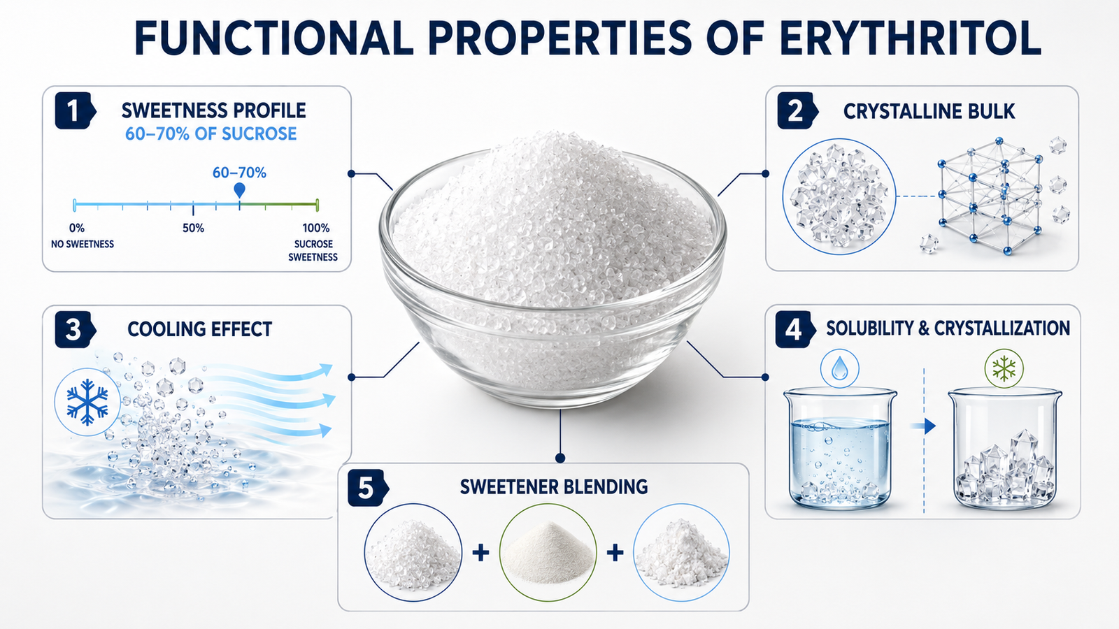 Functional properties of erythritol in food formulation