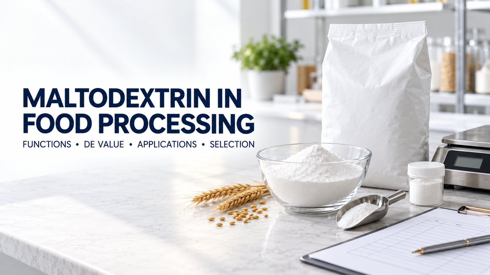 Maltodextrin in food processing functions DE value applications and selection guide