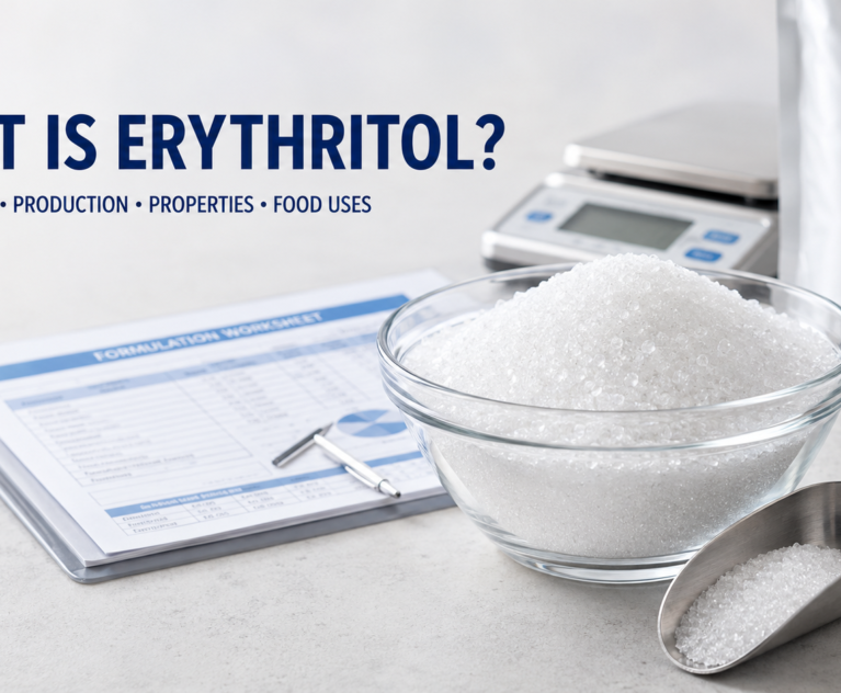 Food grade erythritol crystals with production, properties and food use guide